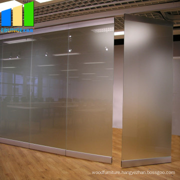 Simple Design Office Temered Aluminium Sliding Folding Frosted Glass Partition Door Design Wall Price